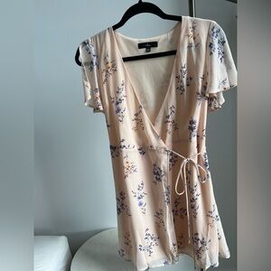 Lulus short peach wrap dress